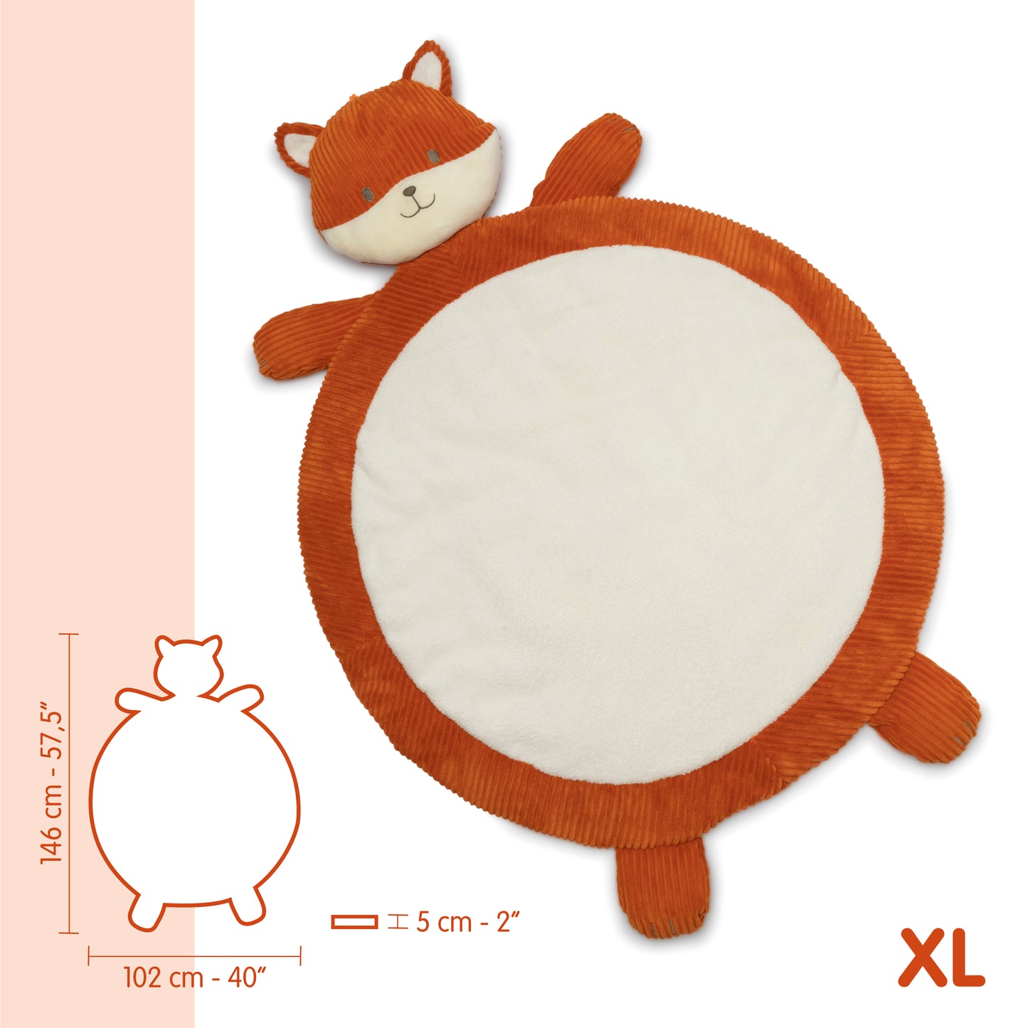 RUGUIES- Manta Bebé Acolchada- Manta Juegos Bebé- Cojín de Suelo para Bebés -Tapete para Gatear y Siesta- Infantil Peluche-Regalo Nacimiento- Baby Shower niño niña- Talla XL.