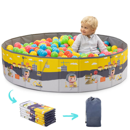 RUGUIES- Piscine à balles pour enfants- Parc à balles pour enfants- Piscine à balles pour bébés- Piscine à balles pliable et portable- Cube Toys Intérieur et extérieur-120x30cm-(Balles non incluses) 