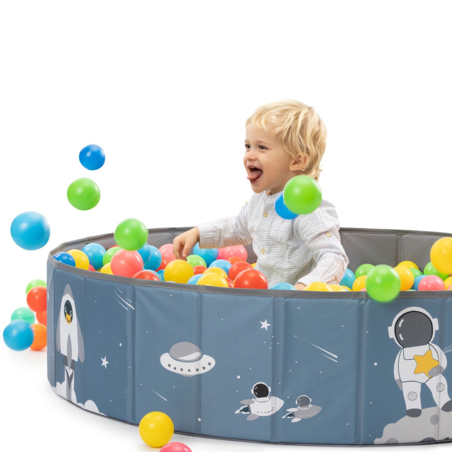 RUGUIES- Piscine à balles pour enfants- Parc à balles pour enfants- Piscine à balles pour bébés- Piscine à balles pliable et portable- Cube Toys Intérieur et extérieur-120x30cm-(Balles non incluses) 